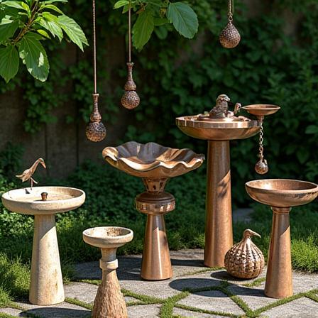 Functional garden art and decorative elements